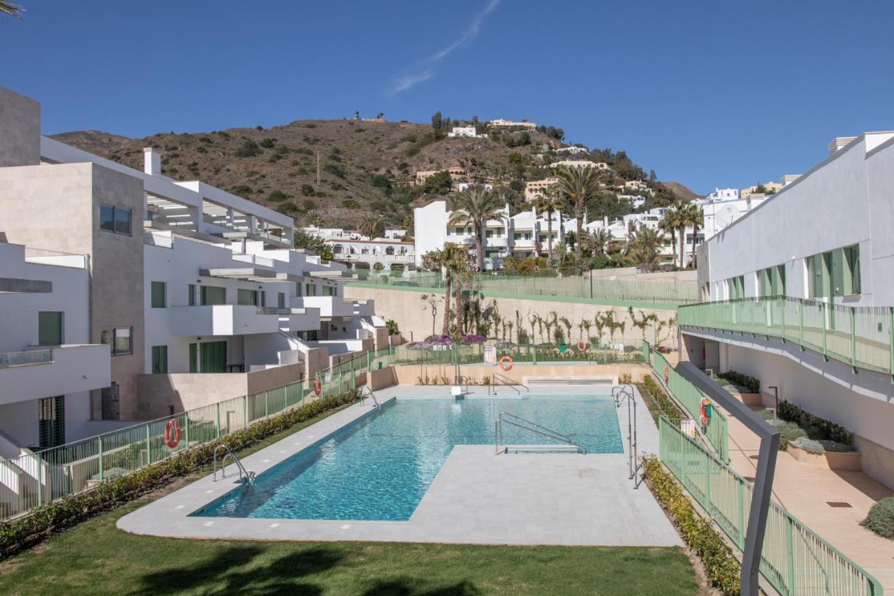 Precioso Apartamento Frente A La Playa Con Piscina موخاكار المظهر الخارجي الصورة